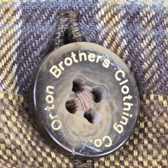 ORTON BROTHERS PATCHWORK BROWN FLANNEL SHIRT MEN'S SIZE LARGE - Picture 6 of 16